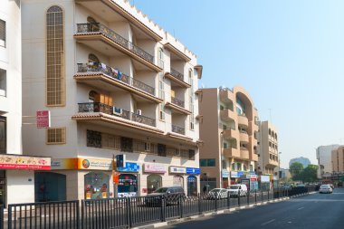 Tipik sokak eski şehir merkezi, Dubai, Birleşik Arap Emir