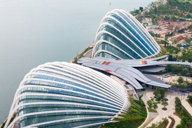 Enormous Domes of Gardens by the Bay in Singapore, two enormous