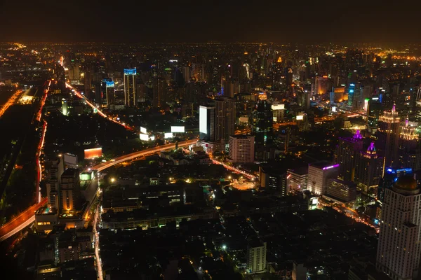 Beautiful Night Time City Scape of Bangkok, Thailand — Stok fotoğraf