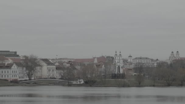 Панорамный город Минск Беларусь — стоковое видео