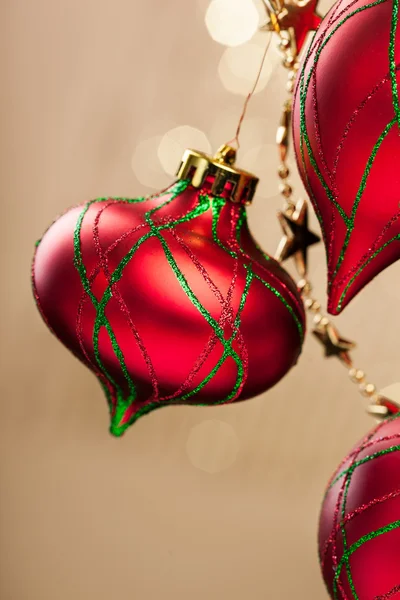 Christmas ball on sparkles background — Stockfoto