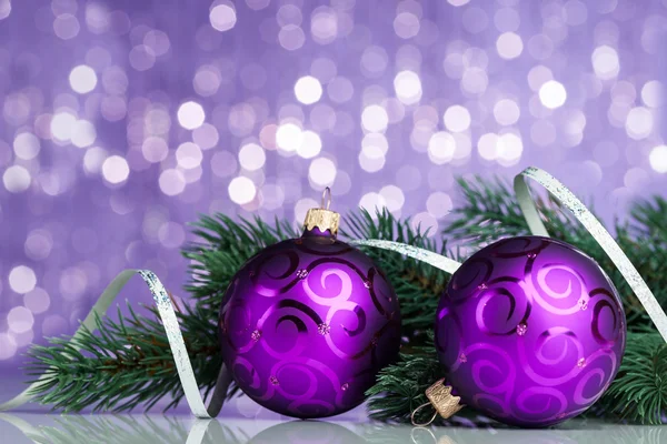 Kerstdecoratie op sparkles achtergrond — Stockfoto