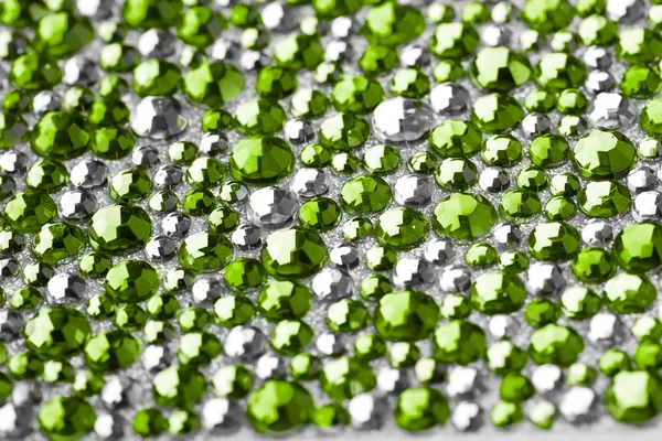 Yeşil ve gümüş dokulu ve kristaller — Stok fotoğraf