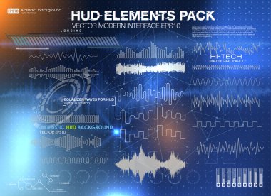 Dış uzaya. Infographic elemanları, fütüristik UI