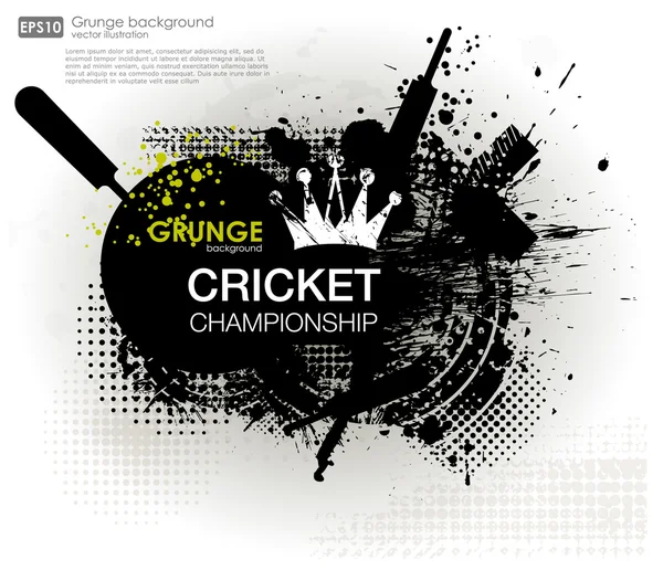 Cricket fondo Campeonato — Archivo Imágenes Vectoriales