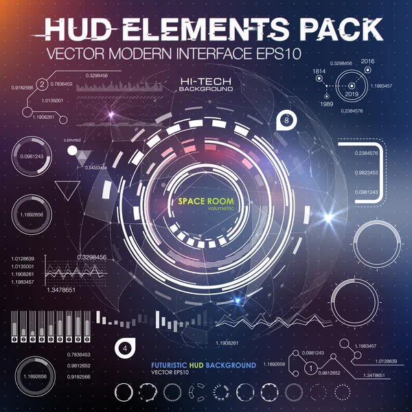 Espaço exterior. elementos infográficos, IU futurista — Vetor de Stock