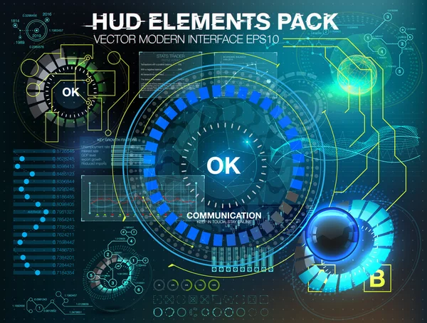 Espacio exterior. elementos infográficos, interfaz de usuario futurista — Archivo Imágenes Vectoriales