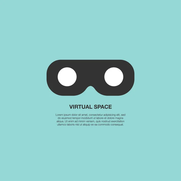 Realtà virtuale occhiali icona — Vettoriale Stock