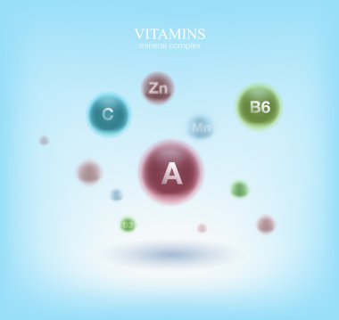 Tıbbi vitaminler ve hücre arka planı