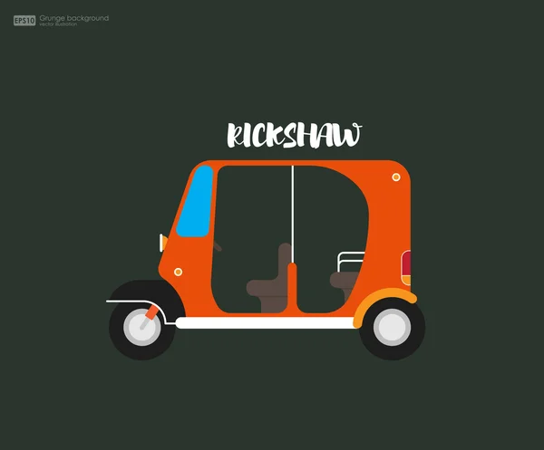 India auto rickshaw y pedicab — Archivo Imágenes Vectoriales