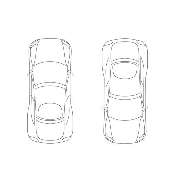 Pictogram voor Thin Line Cars — Stockvector