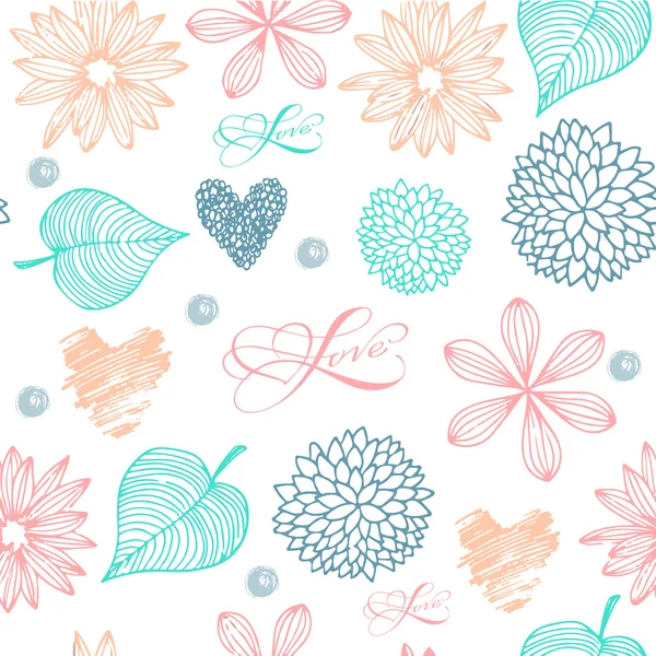 Pattern with floral ornament — Stock Vector