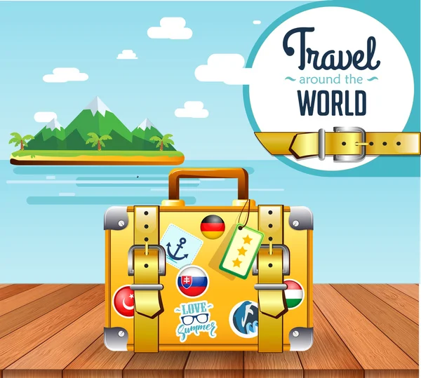 Travel to World banner — Stock Vector