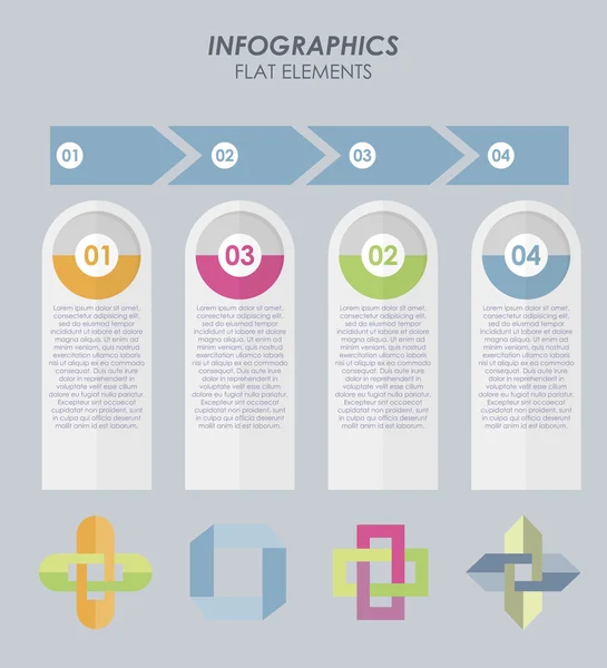 Paper Infographic — Stock Vector