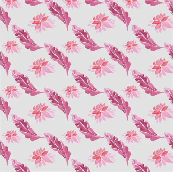 Aquarelle motif floral sans couture — Image vectorielle