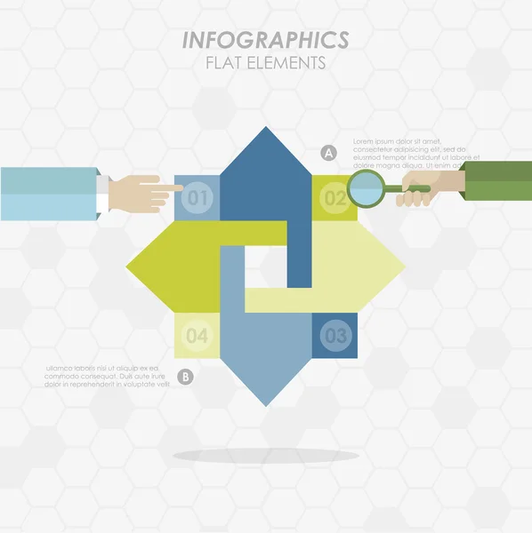 Plat abstract ontwerp sociale netwerken — Stockvector