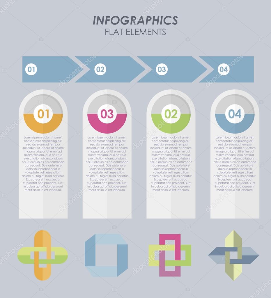 Abstract elements paper Infographic