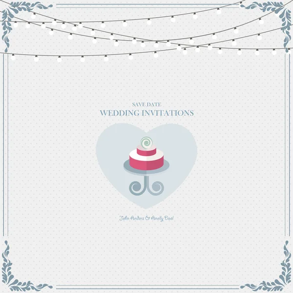 Wedding Invitation card — Stock Vector