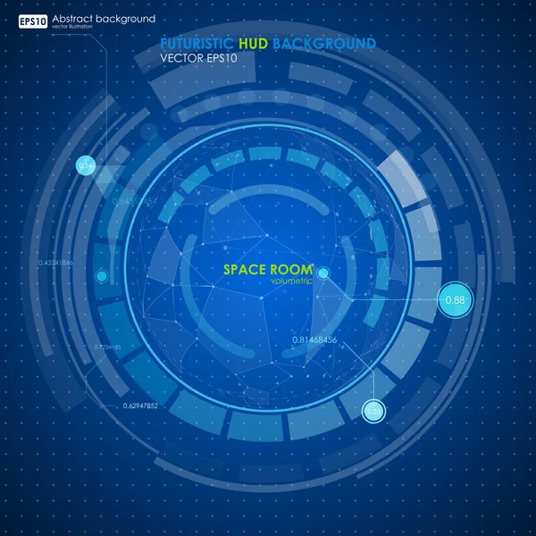 Absztrakt kék futurisztikus virtuális felület — Stock Vector