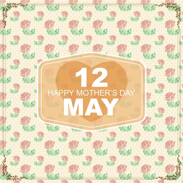 Vintage Happy Mothers's Day Background — Stock Vector