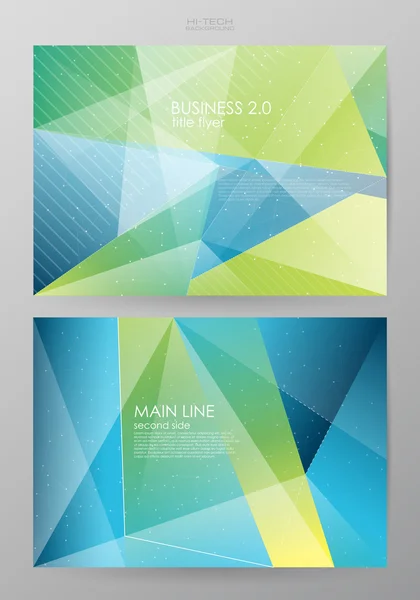Aantal horizontale van brochures in moderne stijl — Stockvector