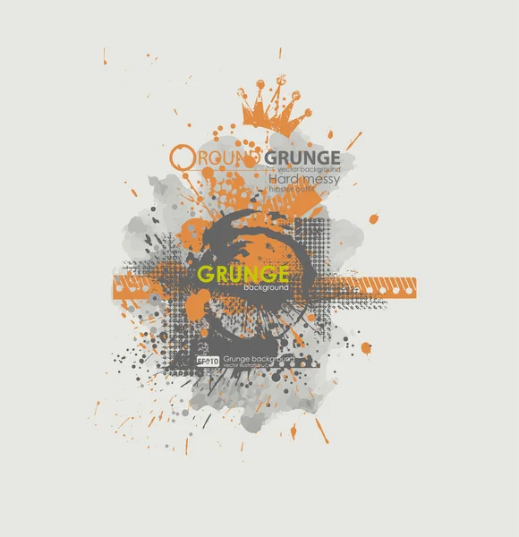 Banner grunge con una tira de goteo de tinta — Vector de stock