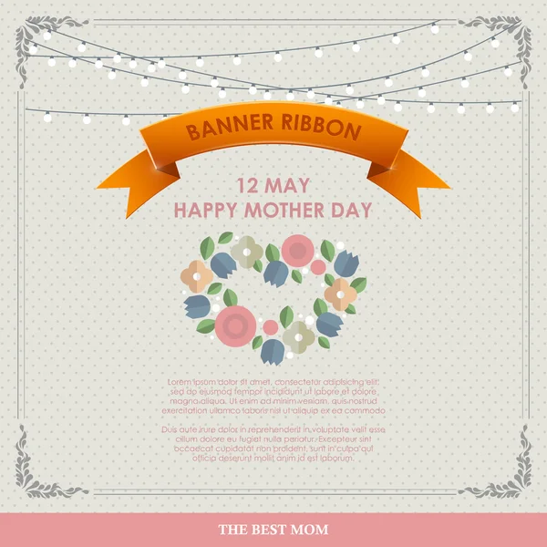 Vintage Happy Mothers's Day Background — Stock Vector