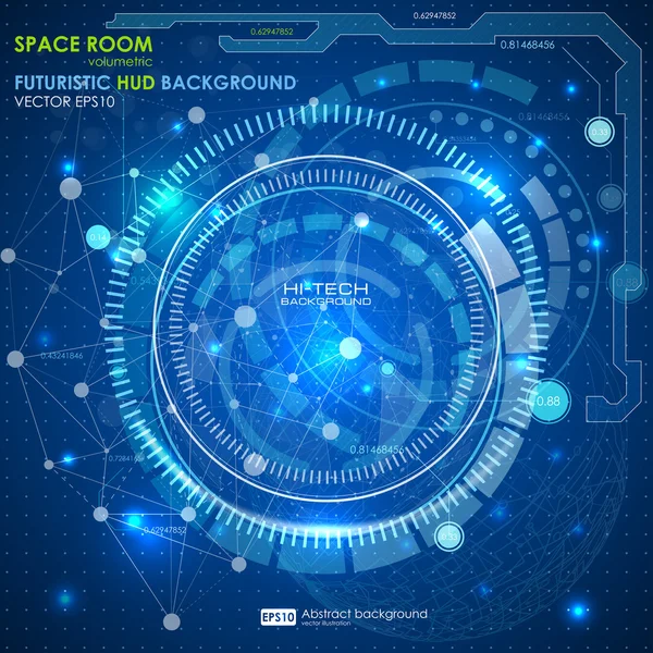 Fütüristik mavi dokunmatik arayüzü Hud