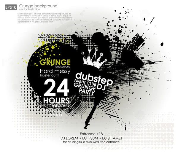 Grunge background in black color — Stock Vector