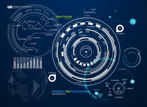 Infographic elements, futuristic user interface — Stock Vector