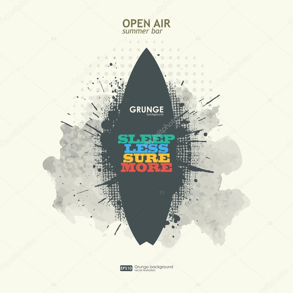 Abstract grunge poster for openair party
