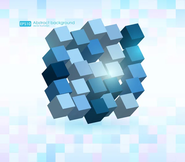 Abstract composition of 3d cubes — 스톡 벡터