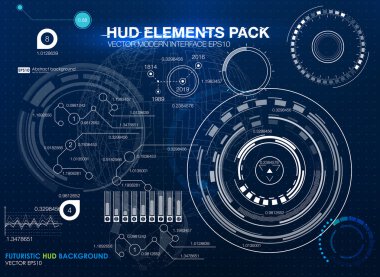Fütüristik kullanıcı arabirimi Hud UI Ux.