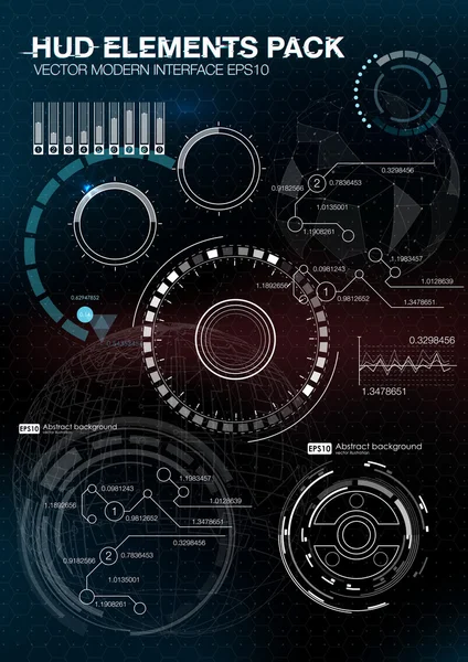 Fütüristik kullanıcı arabirimi Hud UI Ux. — Stok Vektör