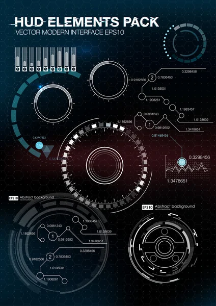 Hud Ui Ux の未来的なユーザー インターフェイス. — ストックベクタ