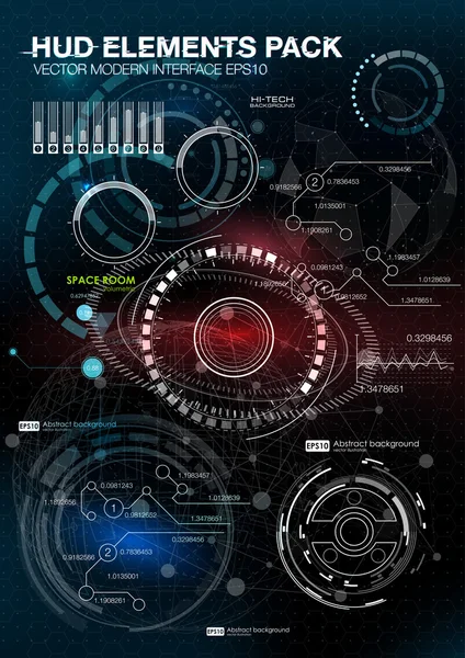Interface utilisateur futuriste HUD UI UX . — Image vectorielle
