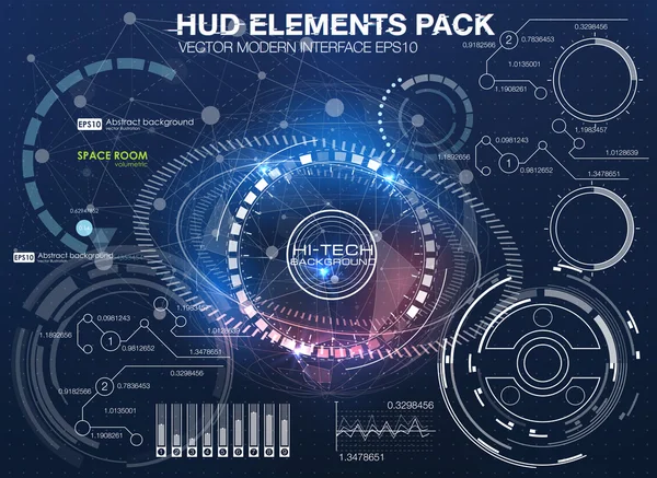 HUD fundo espaço exterior — Vetor de Stock