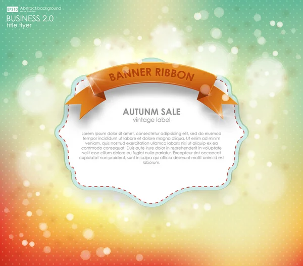 Label for autumn sale — Stock Vector