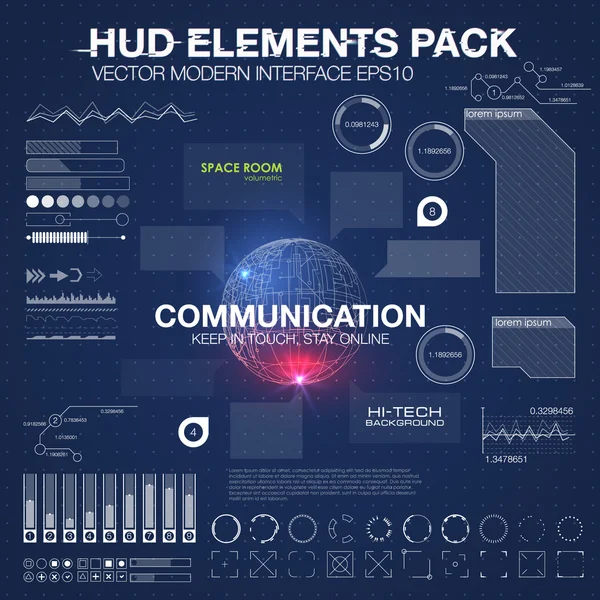 Interface de usuário de comunicação —  Vetores de Stock
