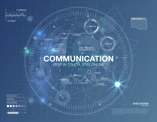 Interface utilisateur de communication — Image vectorielle