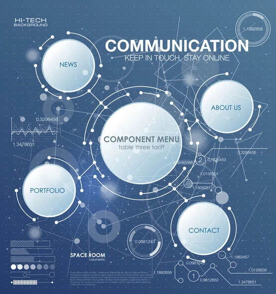 Kommunikation Benutzeroberfläche — Stockvektor