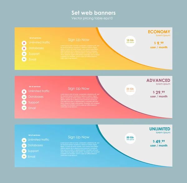 Set banner sconto — Vettoriale Stock