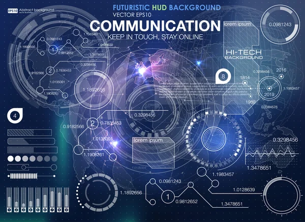 Interfaccia utente di comunicazione — Vettoriale Stock