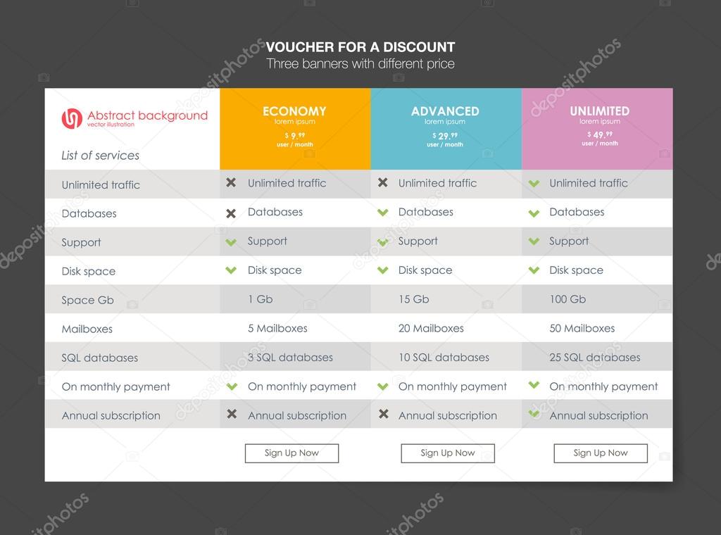 vouchers for discount banners