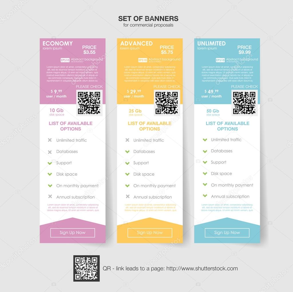 discount banners set
