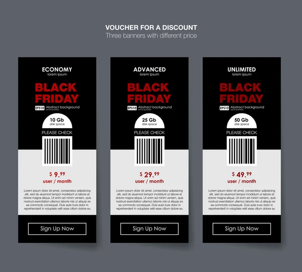 Banner vendita collezione Venerdì nero — Vettoriale Stock