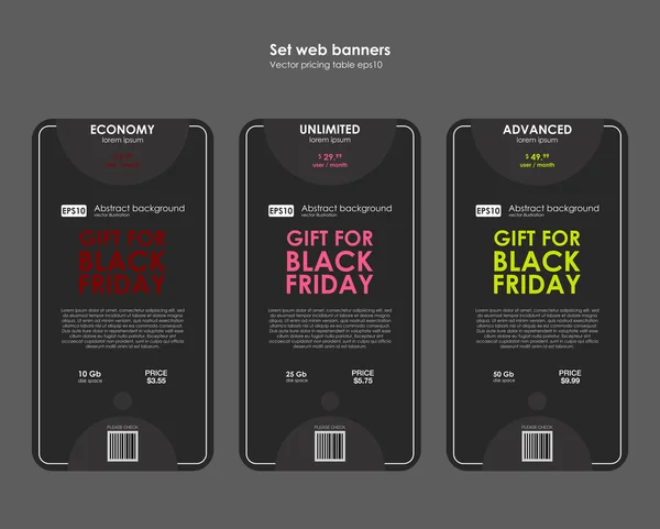 Black Friday banners venda coleção —  Vetores de Stock
