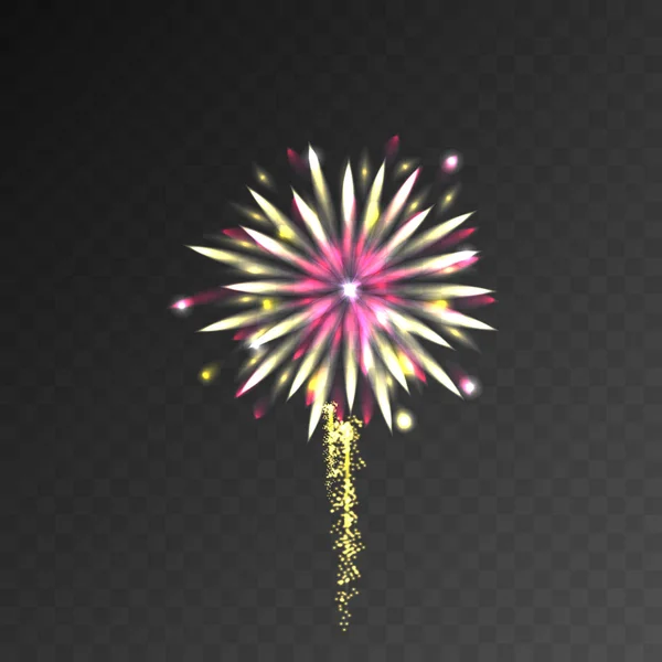 Fête motif feu d'artifice éclatant scintillant — Image vectorielle