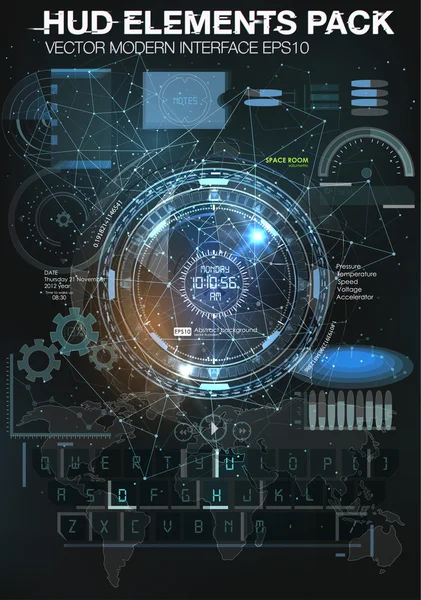 Infographie éléments arrière-plan — Image vectorielle