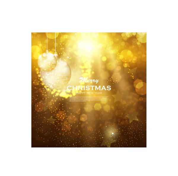 Christmas background with gold magic star — Stock Vector